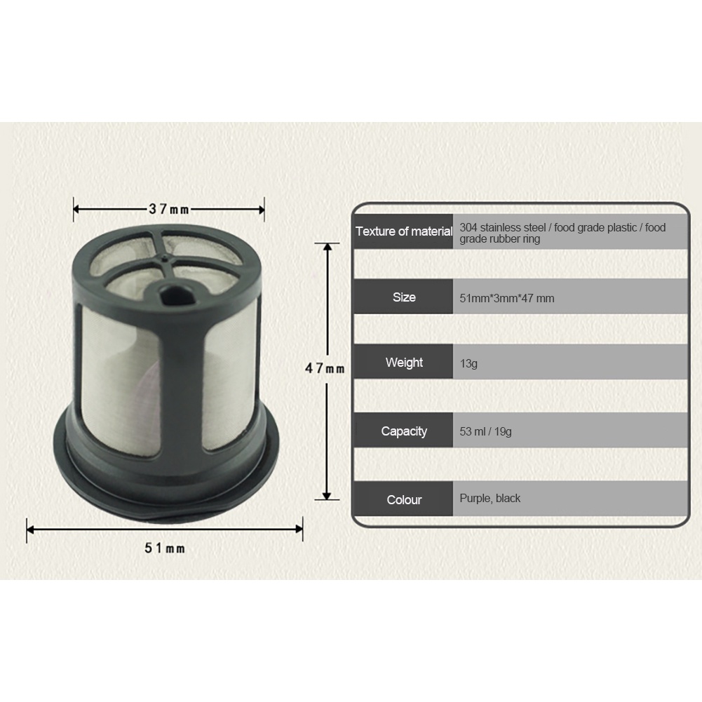 Saringan Kopi, Dapat Digunakan Kembali Kapsul Filter Kopi Kelas Makanan Plastik Pp Saringan Kopi Dapat Digunakan Kembali K-cup Filter Aksesoris Pembuat Kopi