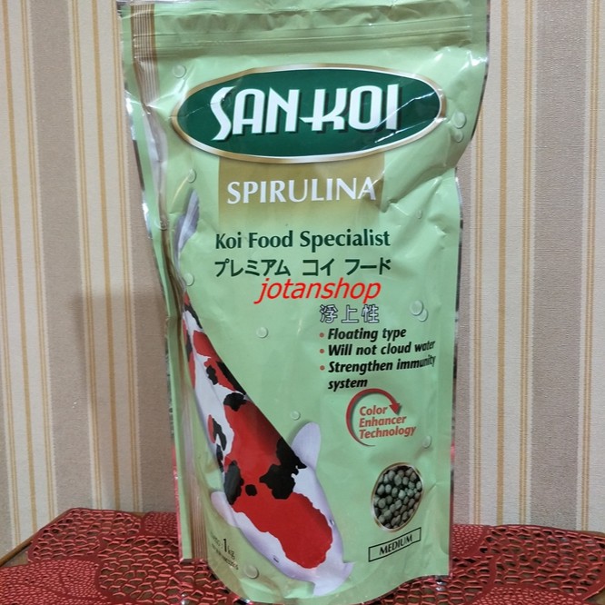 Sankoi San Koi Spirulina Medium M Pakan Makanan Ikan Koi 1kg 1 Kg