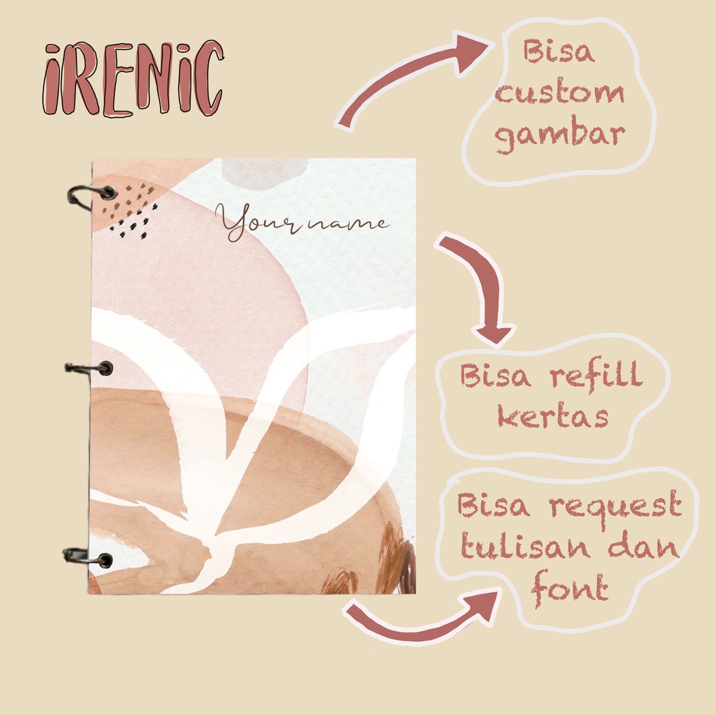 

Custom Notebokk A5 Hard Cover Buku Catatan Binder Journal