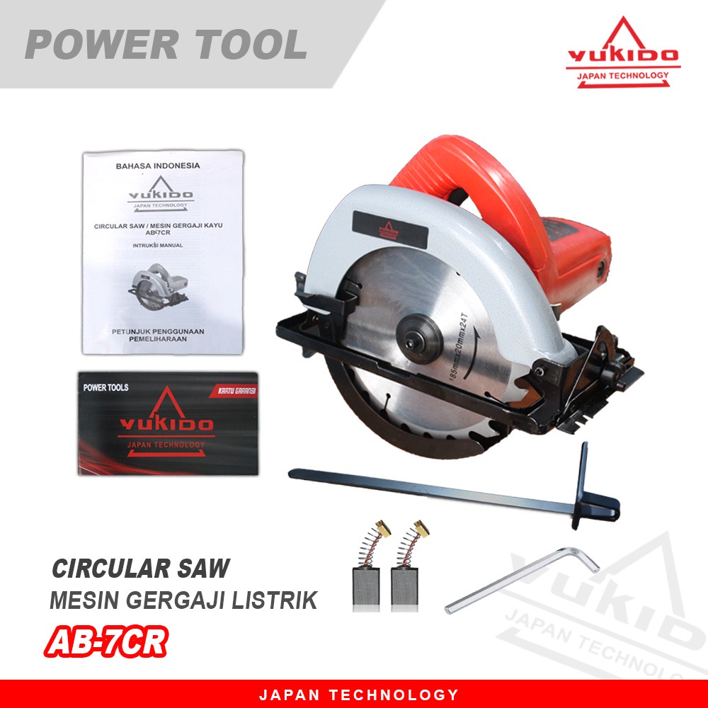 PROMO CUCI GUDANG!!!! GERGAJI KAYU LISTRIK 7 INCH CIRCULAR SAW YUKIDO AB-7CR TERMURAH DAN TERLARIS