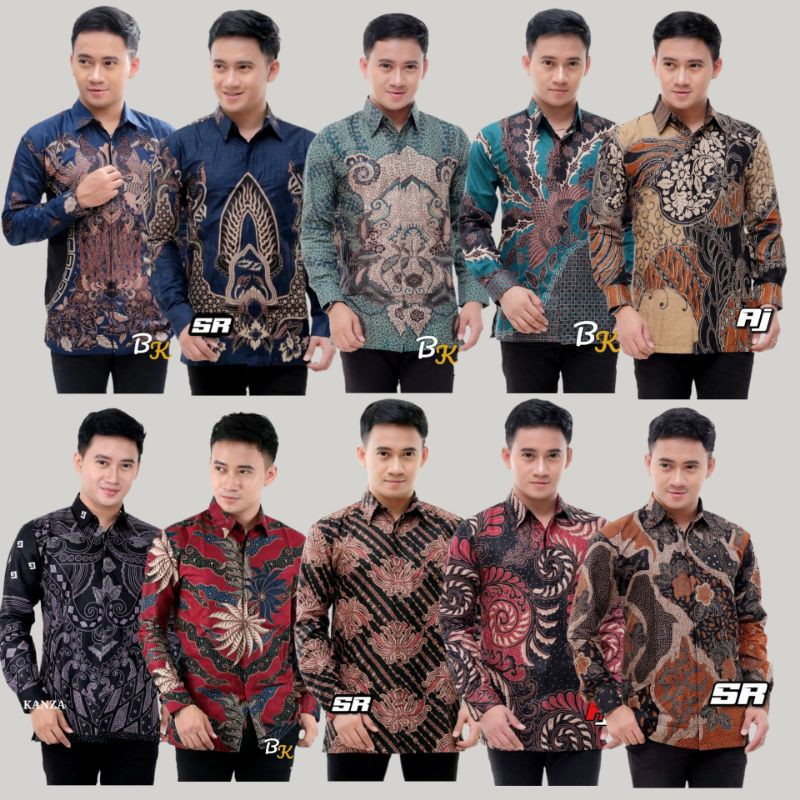 KEMEJA BATIK PRIA LENGAN PANJANG SIZE M L XL XXL BSWART batik Nakula HRB026