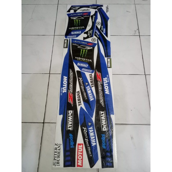 striping sticker variasi Yamaha Jupiter Z Burhan racing