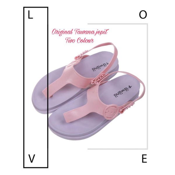 Sandal Original Tawana Jepit Two colour Logo Tawana Import High Quality