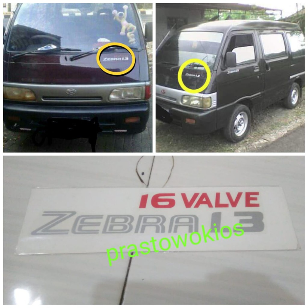 

sticker depan tulisan zebra 13 silver