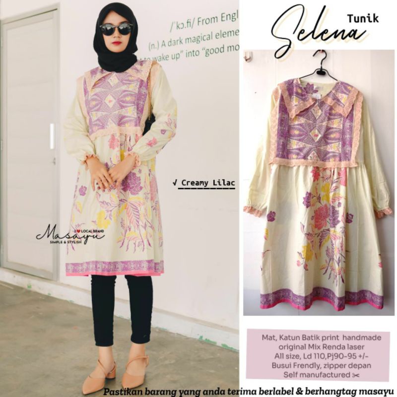 SELANA TUNIK BATIK BUSUI FRIENDLY ORIGINAL MASAYU TUNIK BATIK TERBARU