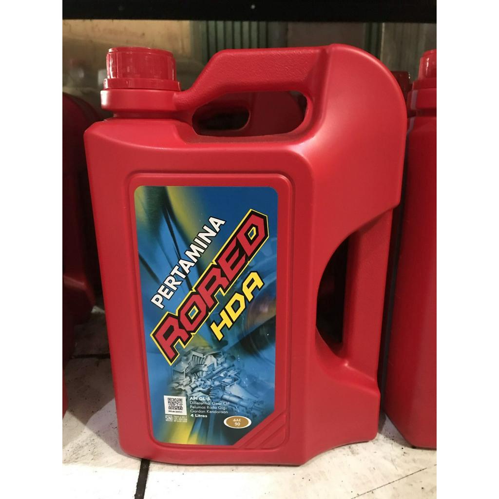OLI PERTAMINA RORED HDA SAE 90 API GL-5 4 LITER OLI GARDAN MOBIL