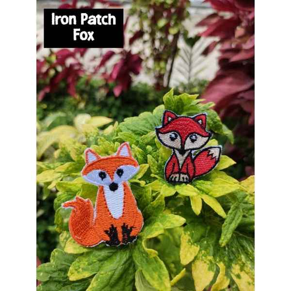 Iron Patch Bordir Fox ( Tinggal Setrika ) Patch Iron Lucu Premium Emblem Bordir Emblem Baju Tembelan