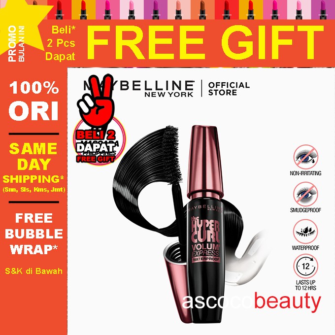 Maybelline MASCARA [ORI] Hypercurl Magnum Colossal Falsies Lash Lift Push Up Drama Volum Express Loreal ✰ ascocobeauty ✰