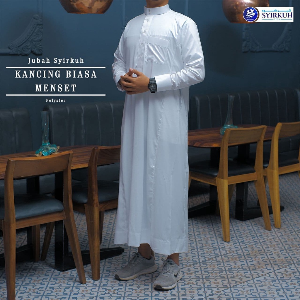 Jubah Pria SYIRKUH Lengan Manset