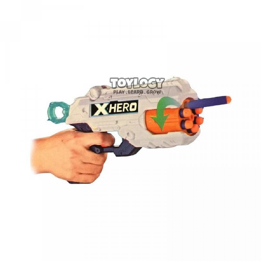 Mainan Anak Laki Pistol Nerf N-Strike Elite Hotstock X-Hero Darts Gun
