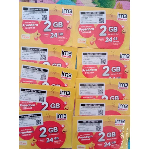 Perdana Indosat 2gb Usage Murah Area SUMATERA