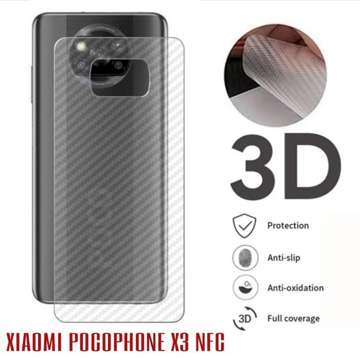 Skin Carbon Poco X3 / Poco M3 Garskin Xiaomi Poco X3 / Garskin Xiaomi Poco M3