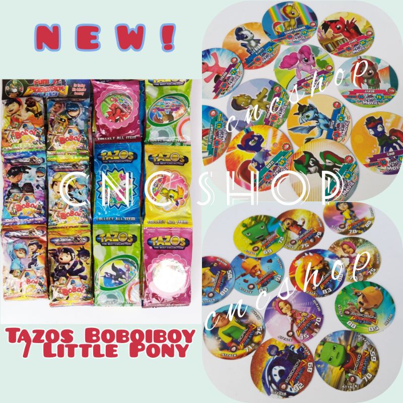 Tazos Trading Card Boboboy / Little Pony isi 10pcs Mainan Anak Suit Jepang Murah