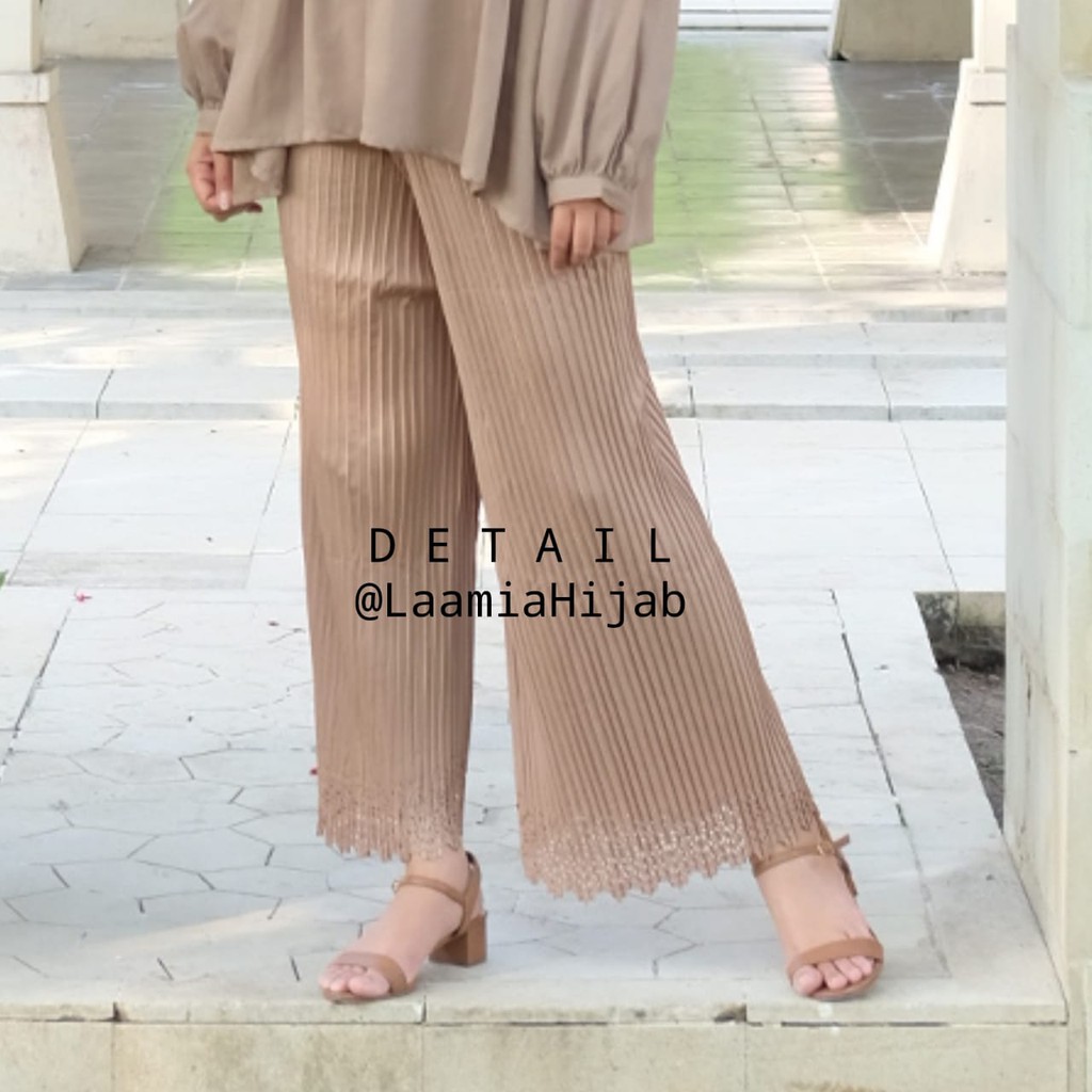  celana  kulot  plisket  laser bagian bawah by laamia KULOT  
