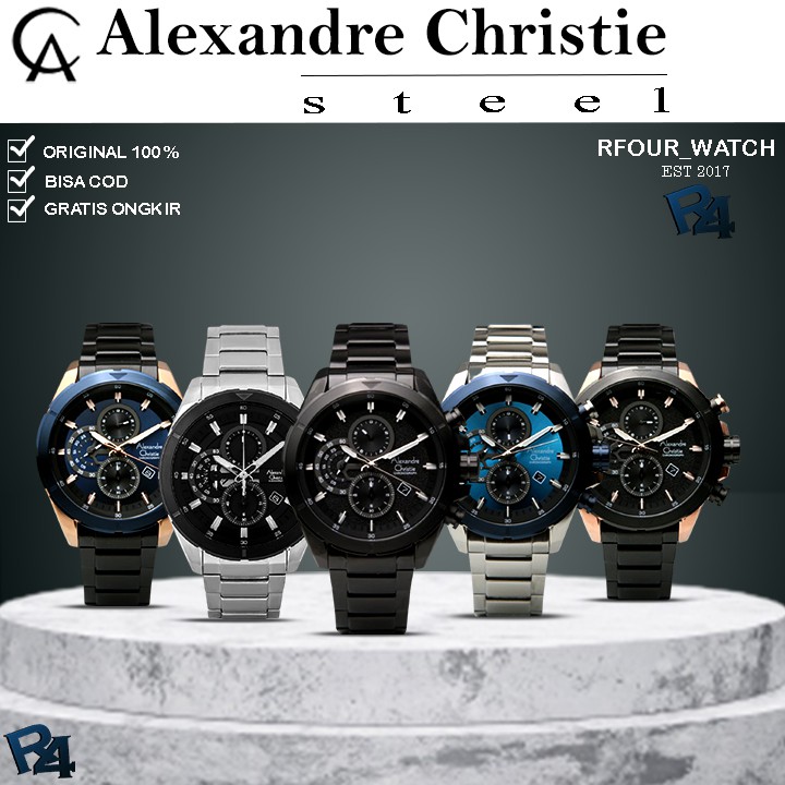 JAM ALEXANDRE CHRISTIE PRIA ORIGINAL JAM TANGAN ALEXANDER CHRISTIE PRIA ALEXANDER CRISTIE 6508