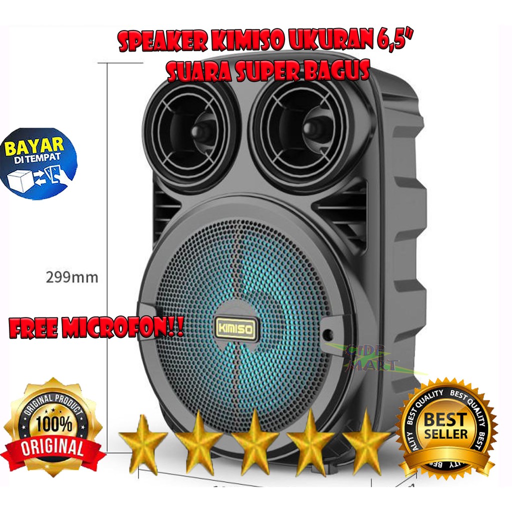 [UKURAN BESAR] SPEAKER BLUETOOTH KIMISO QS3603 6,5 INCH SUPER BASS / SPEAKER BLUETOOTH KIMISO 3381