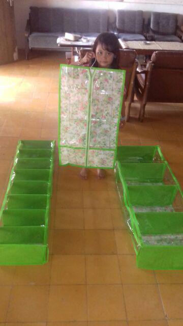 [termurah+bonus] Termurah Set 3in1 Organizer Full Resleting | Hanger Jilbab Tas Sepatu | Hbo Hso Hjo