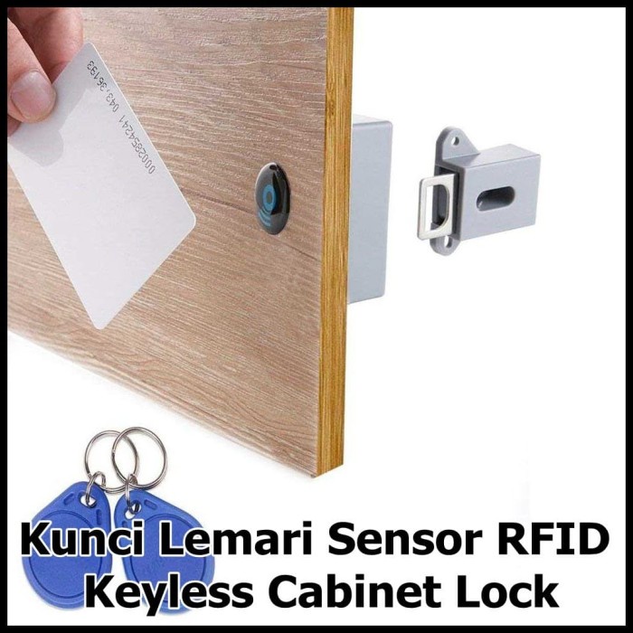 Security Kunci Lemari Sensor RFID Keyless Cabinet Lock SCRFID