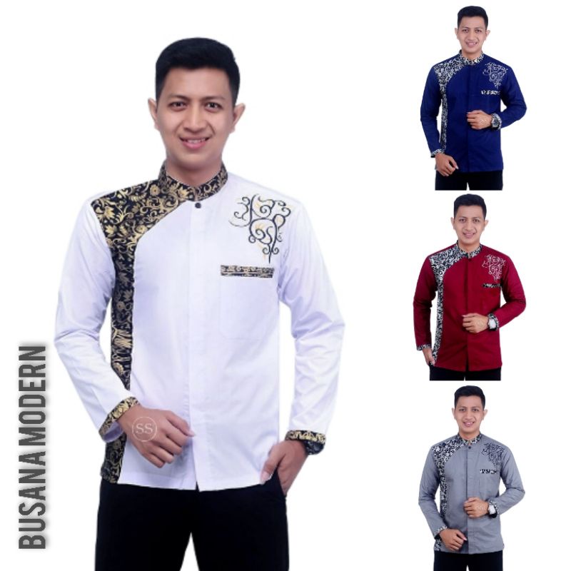 Baju koko lengan panjang | Koko Batik pria | Baju Koko Dewasa