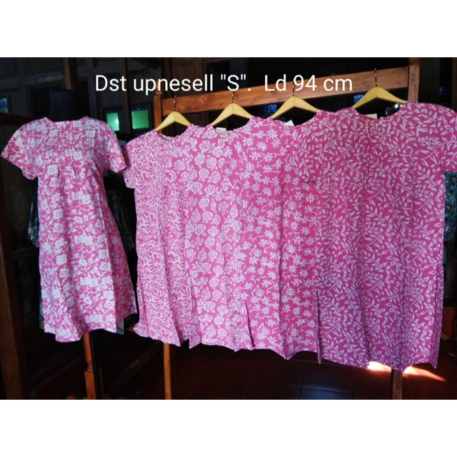 Daster Batik Wanita Cap Asli Solo Size S Warna Pink Pastel Cantik Motif Eksklusif