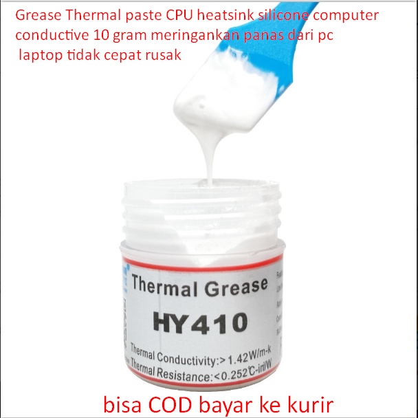 Grease Thermal paste CPU heatsink silicone compute conductive 10 gram meringankan panas dari pc lapt