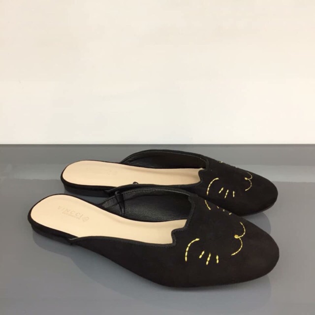 VINCCI VNC Flat sandal shoes selop red navy blackcat original