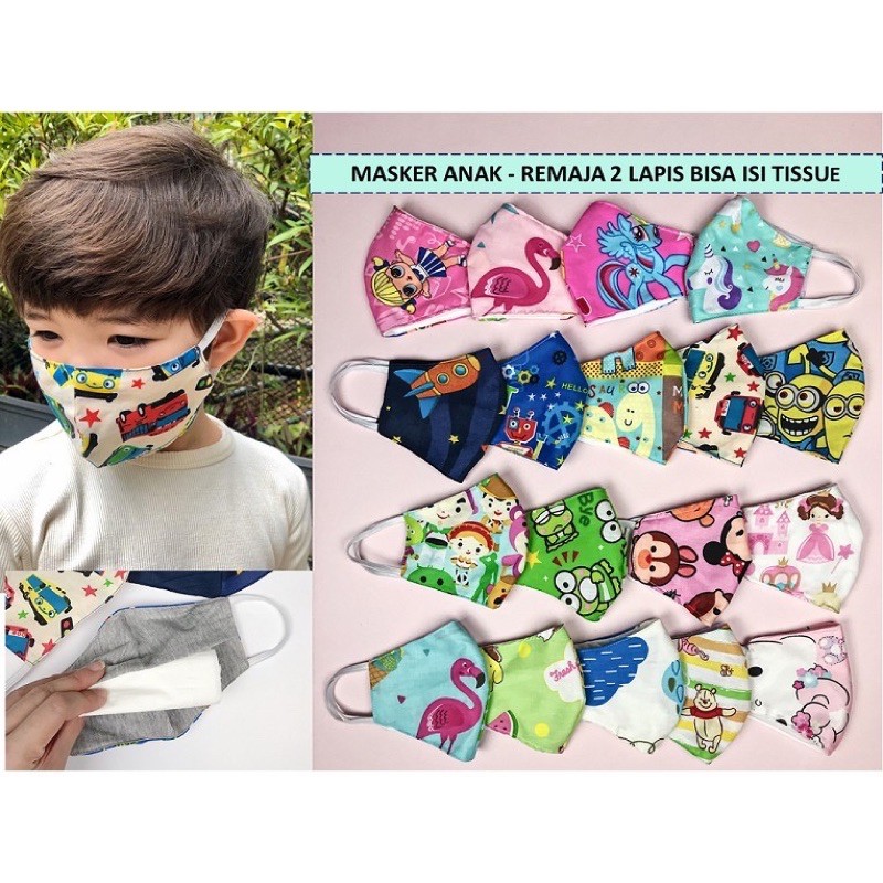 MASKER ANAK // MASKER KAIN ANAK // MASKER ANAK KARAKTER