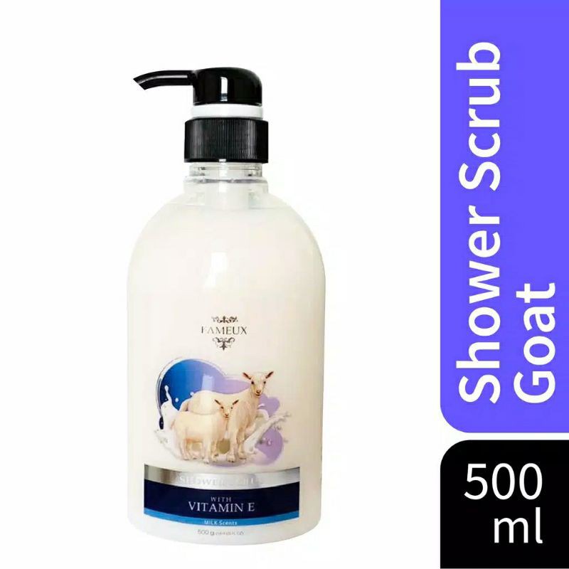 Jual Fameux Shower Scrub Milk Scents 500g Shopee Indonesia