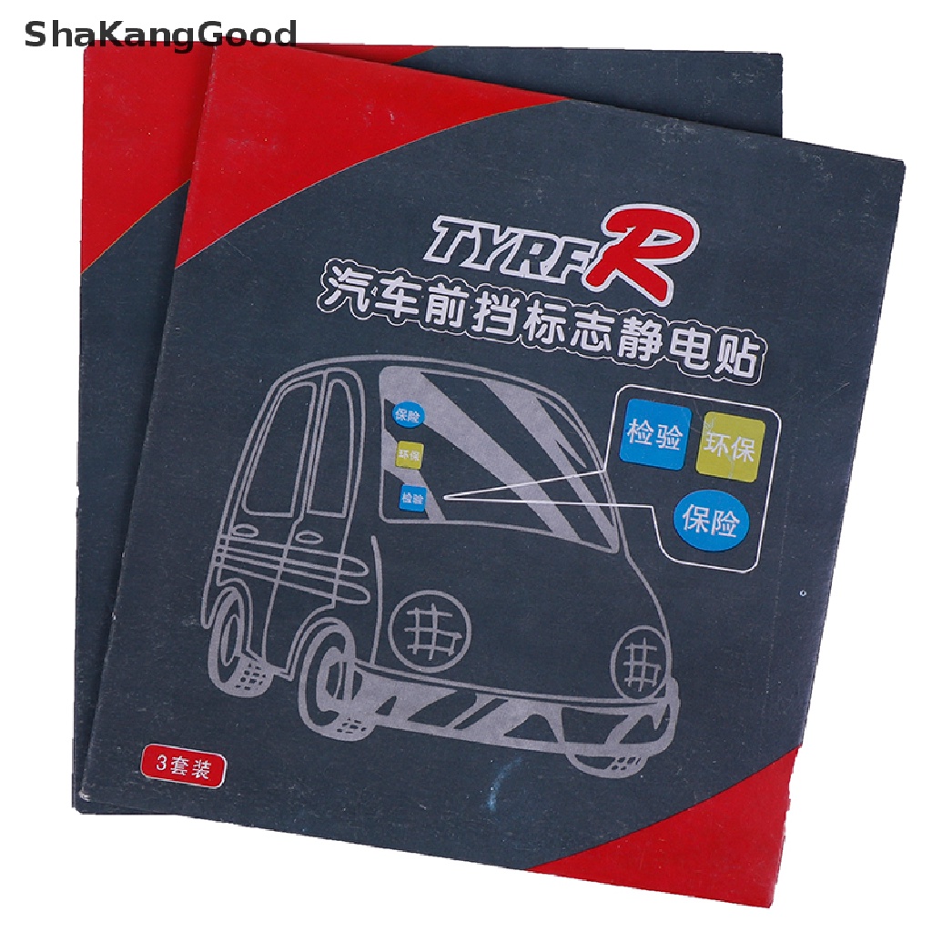 Skid 6pcs / lot Stiker Film Elektrostatis Untuk Kaca Depan Mobil