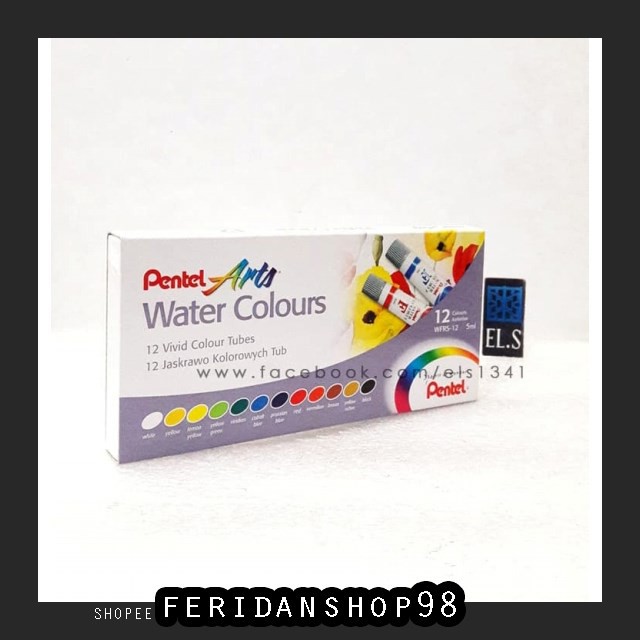 

BT609 PENTEL WATER COLOR BEST 12 WARNA CAT AIR BY FERIDANSHOP98