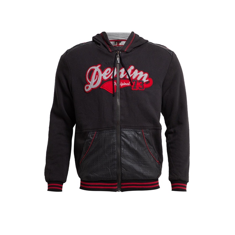 JAKET HOODIE CASUAL PRIA CARDINAL ORIGINAL TERBARU HITAM CA07