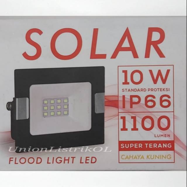 Floodlight/Lampu Sorot/Lampu Taman 10w IP66 220V Cahaya Kuning Sangat terang SL