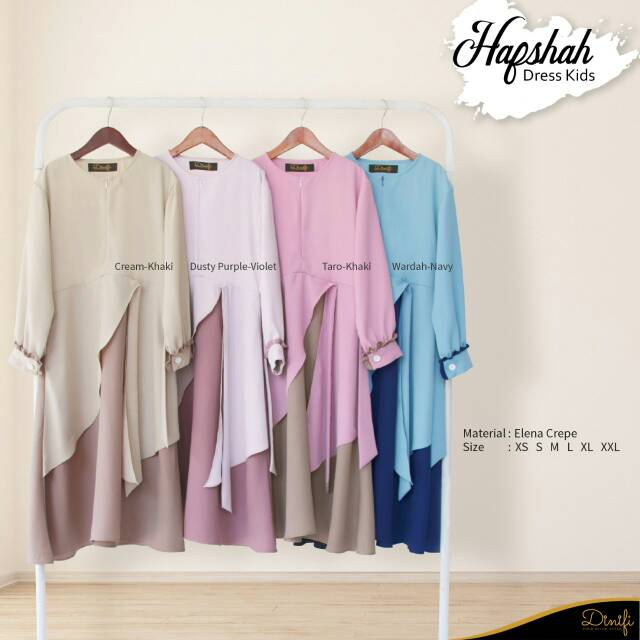 Hafshah Dress Kids Gamis Syari Anak Berkualitas ORIGINAL by Dinifi