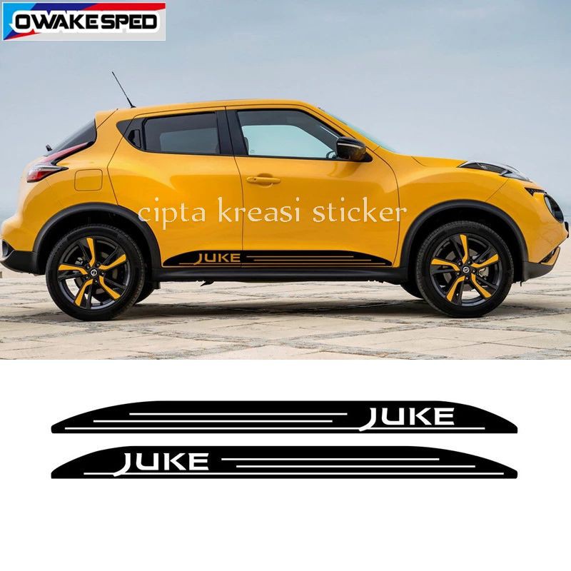 sticker mobil Nissan Juke stiker list body samping mobil Nissan Juke