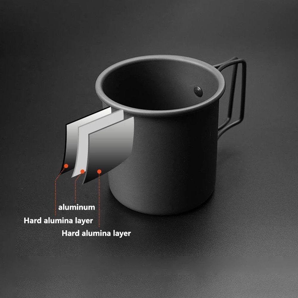 Lanfy Camping Cangkir Set Masak Minum Sendok Garpu Travel Cangkir Air Drink Cup Mug Wisata Peralatan Masak Travel Peralatan Makan Outdoor