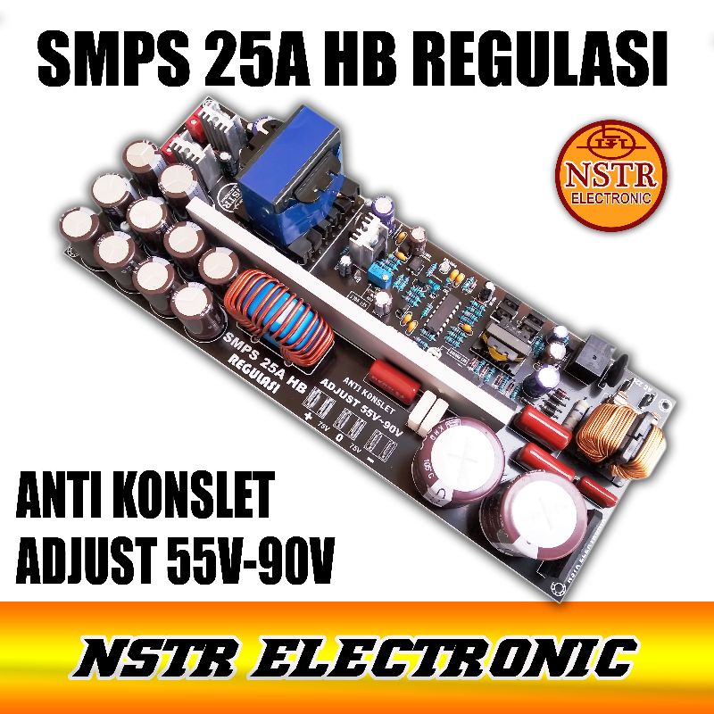 smps 25A regulasi adjustable 55v-90v Anti konslet