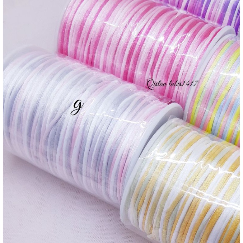 Tali cina 2mm&amp;1mm  pelangi series ecer grosir