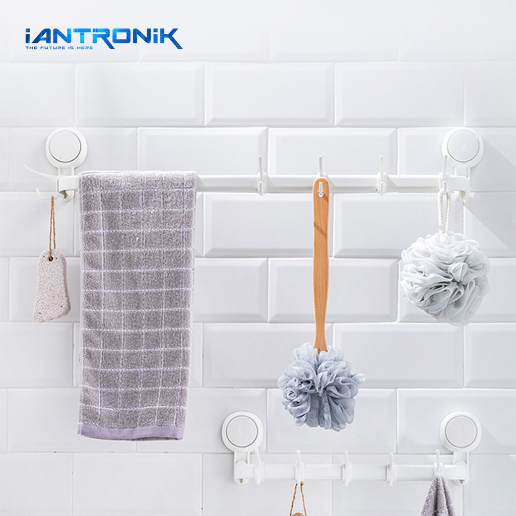 KIYOTE Towel Rack - Rak Gantungan Handuk Cantolan Baju Tempel Dinding Serbaguna