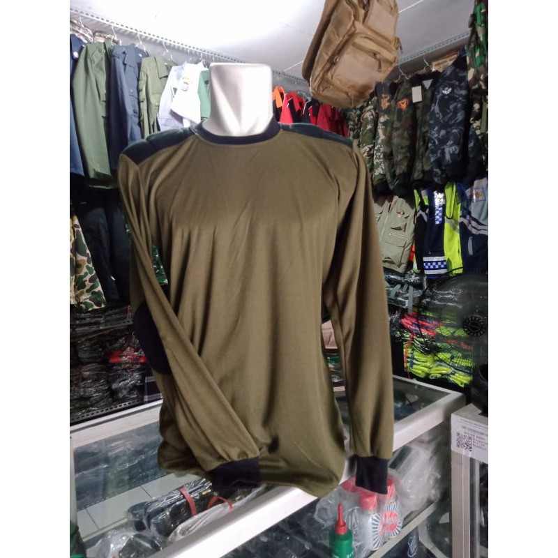 KAOS LENGAN  PANJANG HIJAU ARMY