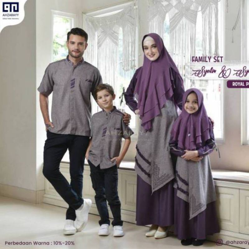 Family Set Syakir Syakira Original Ahzarayy Sarimbit Keluarga Ahzarayy