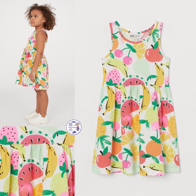 H&M DRESS GIRLS MOTIF BUAH BUAHAN