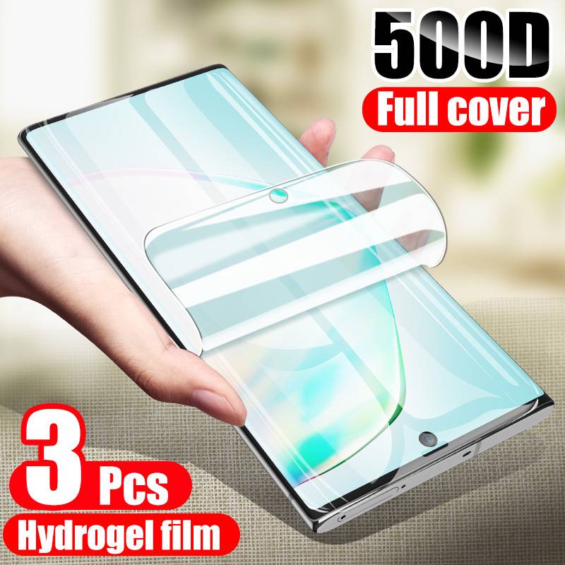 3pcs Film Pelindung Layar Hydrogel Anti Blue Ray Untuk Samsung Galaxy S7 Edge S8 S9 S10 S20 Plus Note 8 9 10