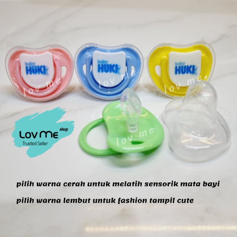 lov me❤ Huki Pacifier Orthodontic Soother Empeng Dot Gepeng |kempong isi 1 dan isi 2