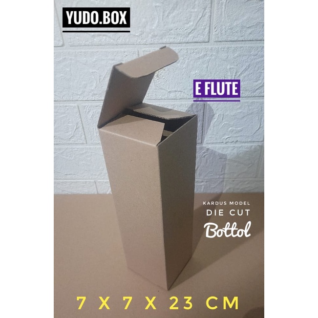 

kardus karton uk.7 x 7 x 23 cm model diecut botol
