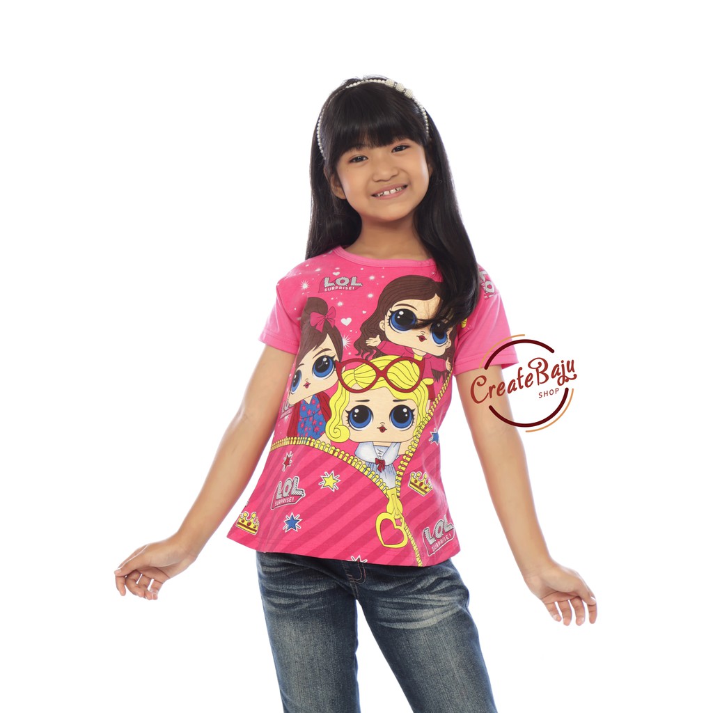 KAOS ANAK CEWEK 1-7 TAHUN BAJU ATASAN ANAK PEREMPUAN TERMURAH FASHION