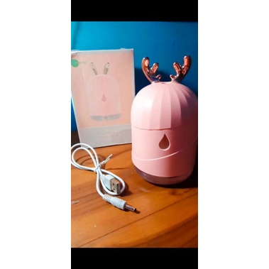 [ PRELOVED ] Inone Cool Mist Humidifier Purifier Motif Rusa Pelembab Udara with LED Light Warna | 10