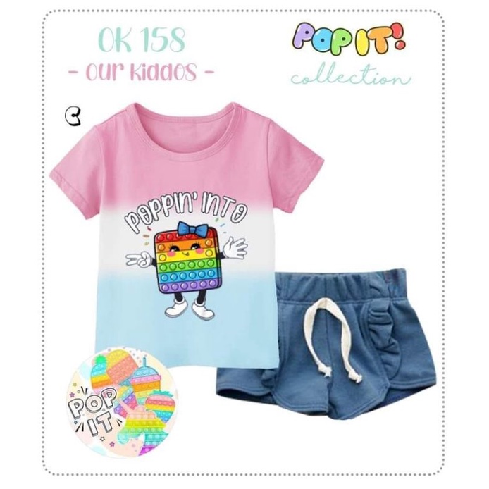 OK158 SETELAN POP IT SHIRT + PANTS