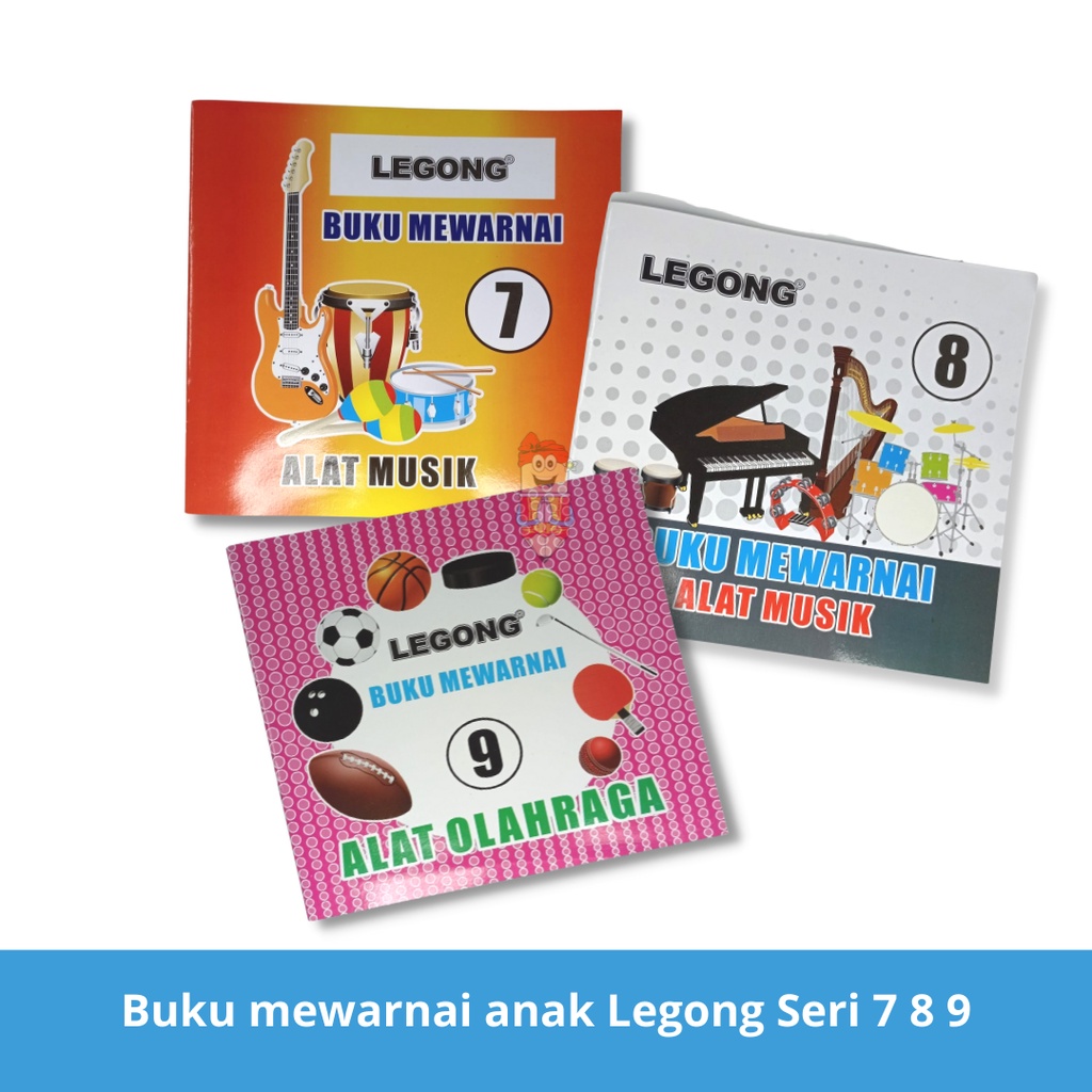 

Buku mewarnai anak / coloring book for kids Legong Seri 7 8 9