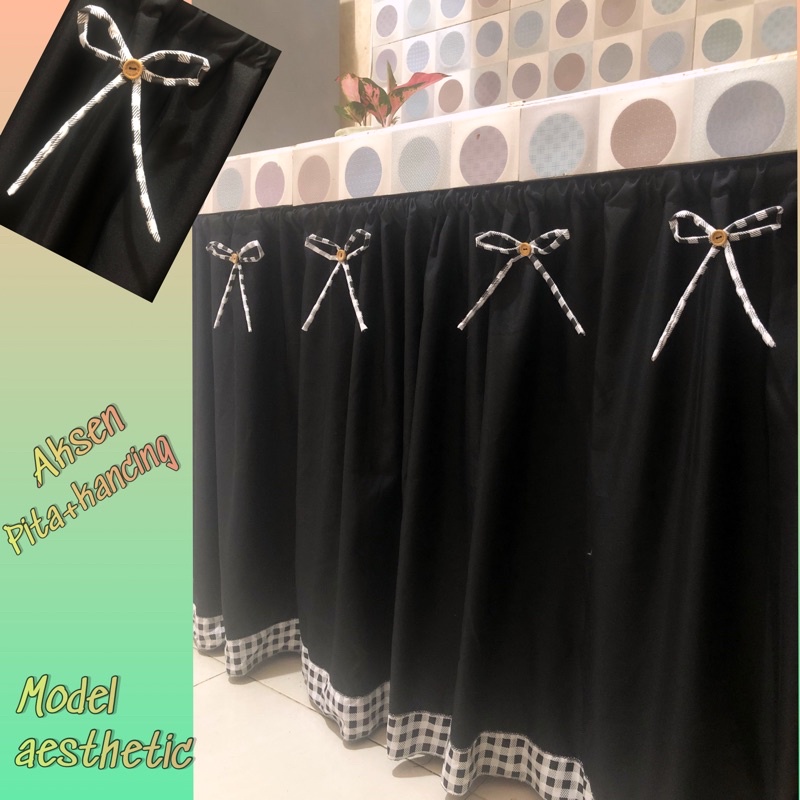 GORDEN KOLONG DAPUR KOTAK-KOTAK/TIRAI AESTHETIC/GORDEN KOLONG DAPUR PITA