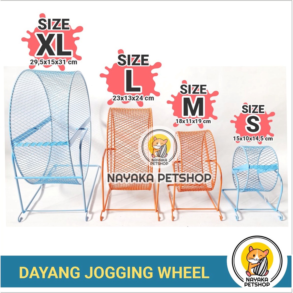 Dayang 16 Kincir Hamster Jogging Wheel Sugar Glider Roda Putar Tupai Mainan Rolling Hewan